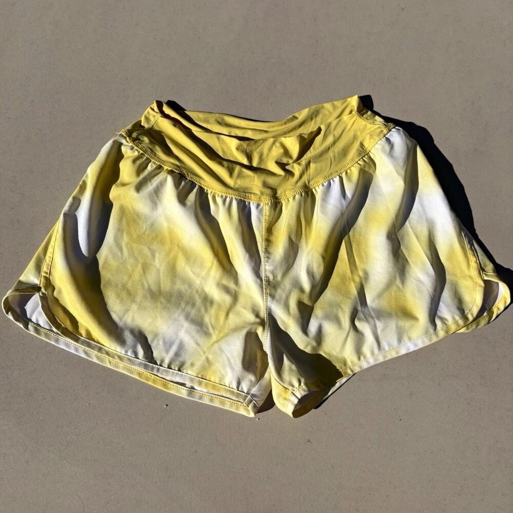 GB Yellow Athletic Running Shorts Women's Size Medium